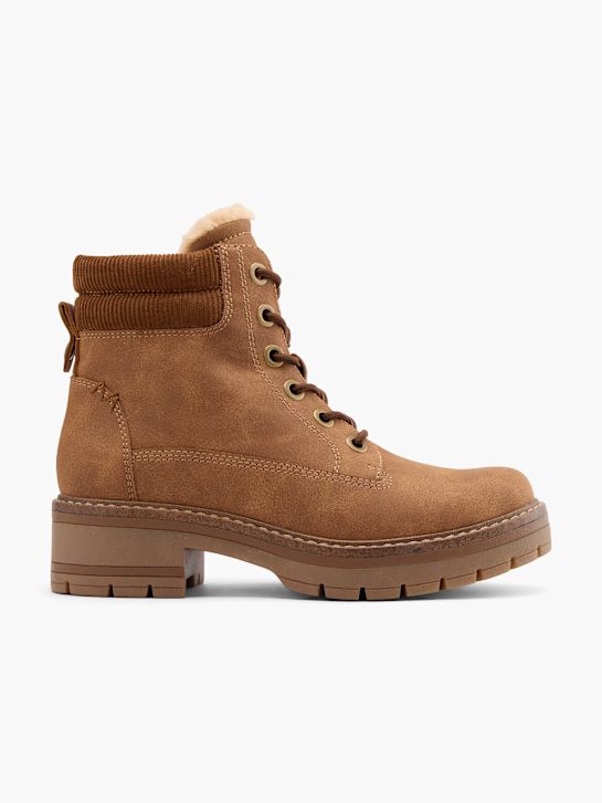 graceland krajka-up boot hnědá deichmann