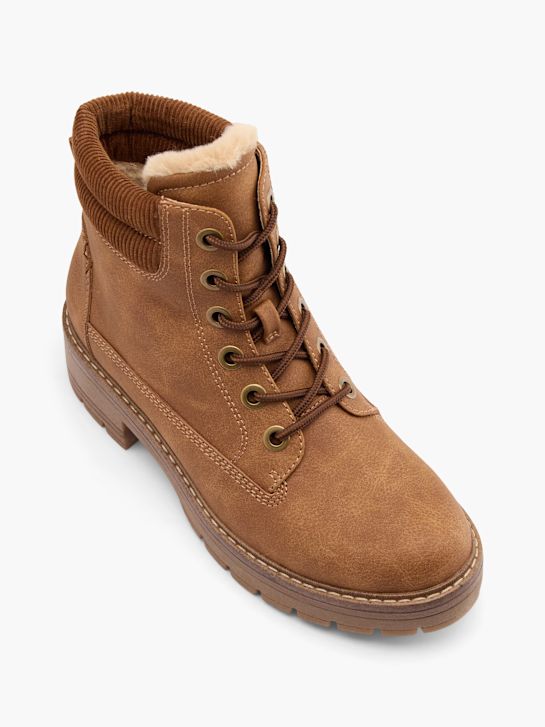 graceland krajka-up boot hnědá deichmann