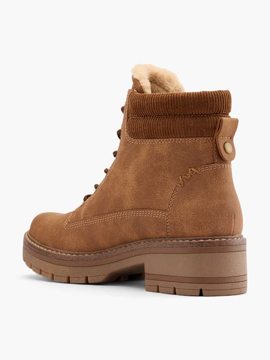 graceland krajka-up boot hnědá deichmann