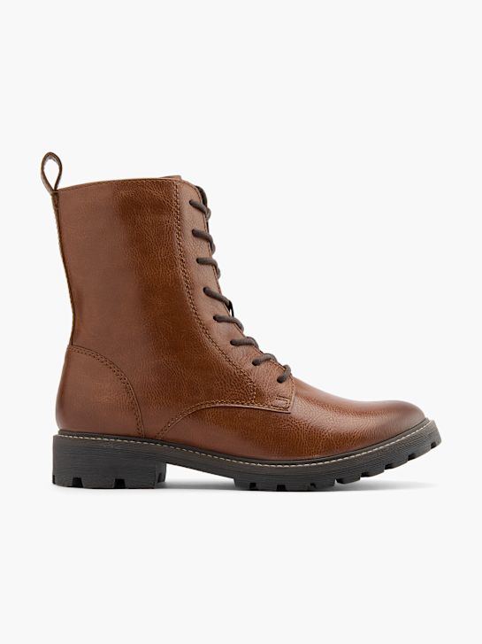 graceland krajka-up boot hnědá deichmann